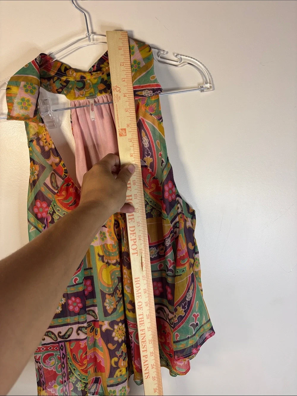 Free People Multicolor Paisley Halter Tank Top - Pink, Green & Yellow